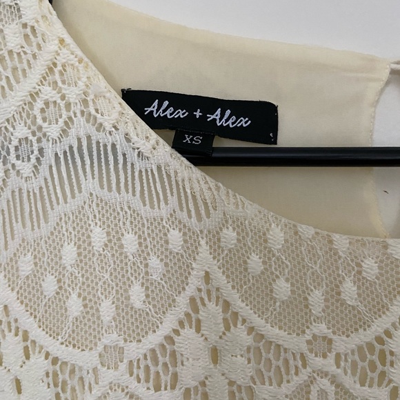 Alex + Alex Ivory Lace Shift Dress - Picture 3 of 7